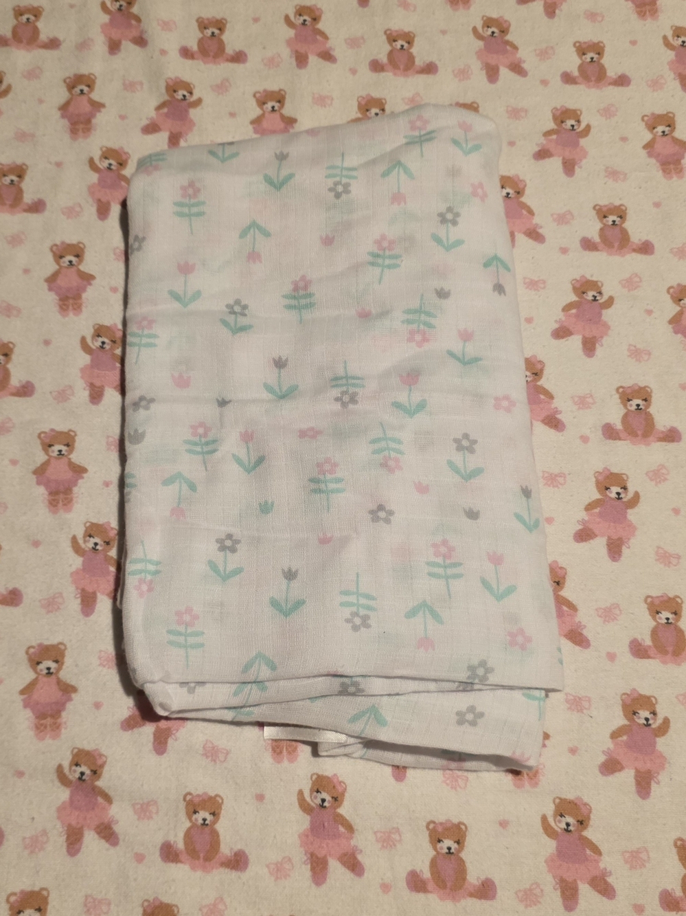5/$20 Ideal Baby Floral Muslin Swaddle Or Blanket
